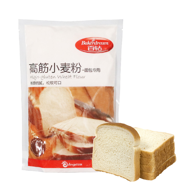 百钻高筋小麦粉 面包专用披萨烙饼面粉烘焙原料 500g