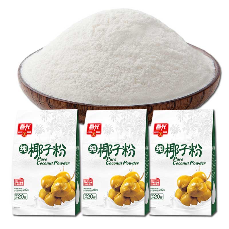 春光纯椰子粉280gx3袋装 海南 春光纯椰汁粉速溶纯椰子粉