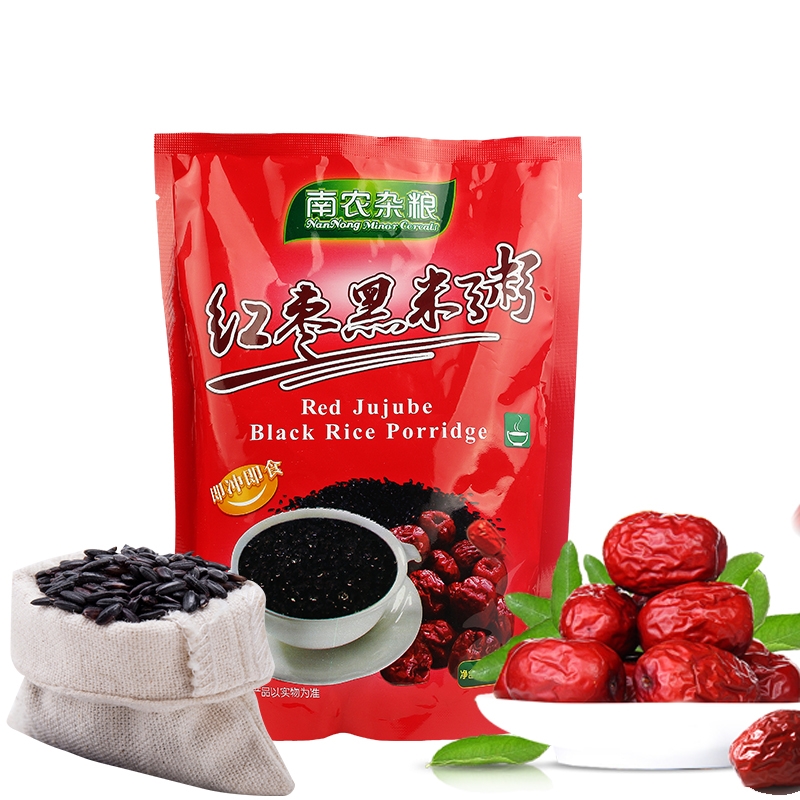 南农 红枣黑米粥 米糊 冲饮五谷杂粮 中老年营养早餐谷物代餐粉350g