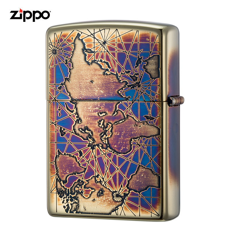 ZIPPO官方旗舰店正品煤油打火机zippo原装 一帆风顺熏金告白礼物送男友 一帆风顺-熏金 通用套装(含棉线)