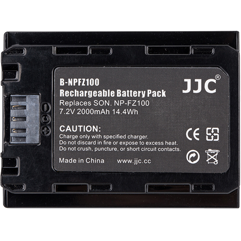 JJC 索尼NP-FZ100相机电池A7C S3 A7RII M4 A7M3 A1 6600微单座充 一电一充