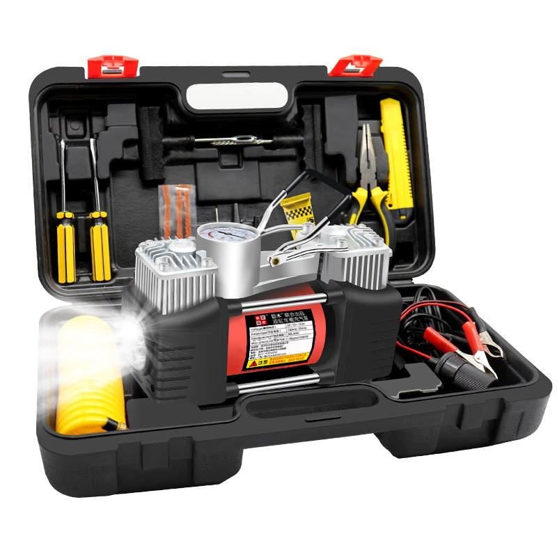 巨木 车载充气泵双缸高压电动加气泵货车冲气泵轮胎便携式12v大功率