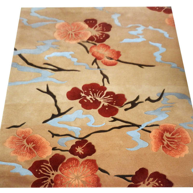 海马地毯 中式 新西兰羊毛手工地毯 客厅卧室书房定制地毯hm-1045