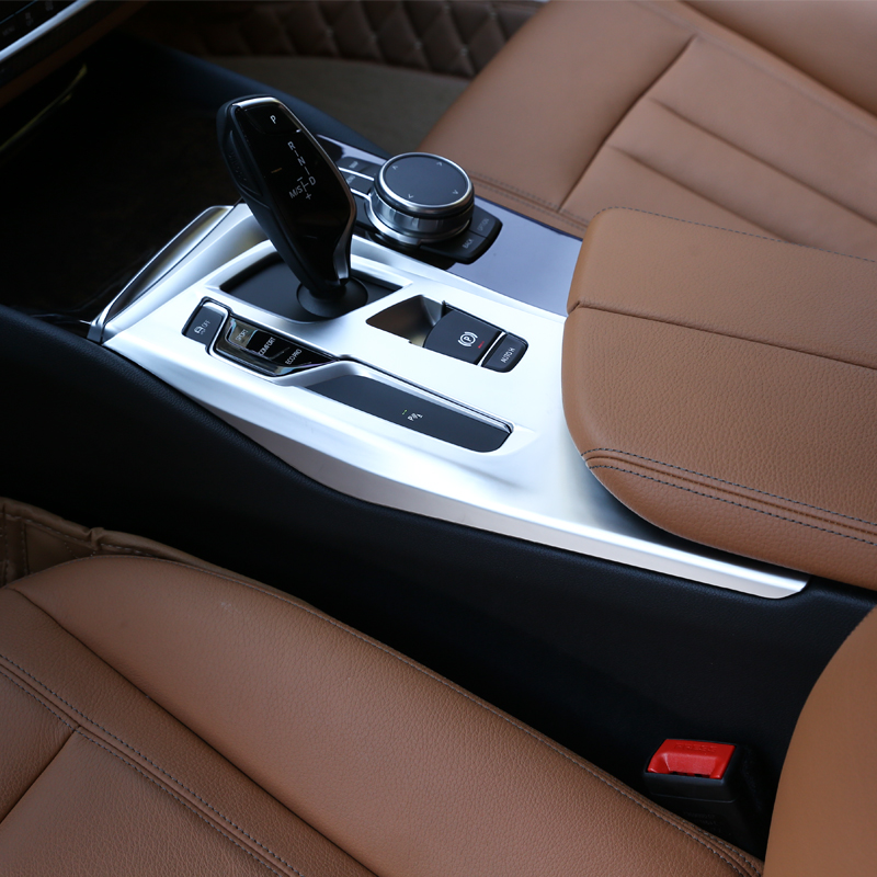 适用于18-2020款宝马新5系改装内饰中控面板贴膜528li530li排挡装 18