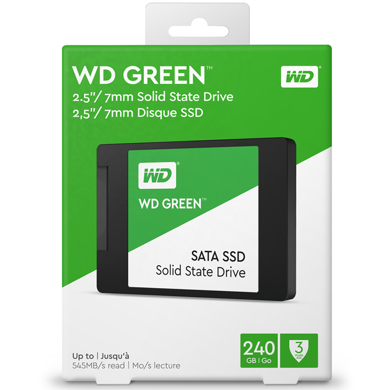 西部数据（WD) 240GB SSD固态硬盘 SATA3.0 Green系列 家用普及版 高速 低耗能