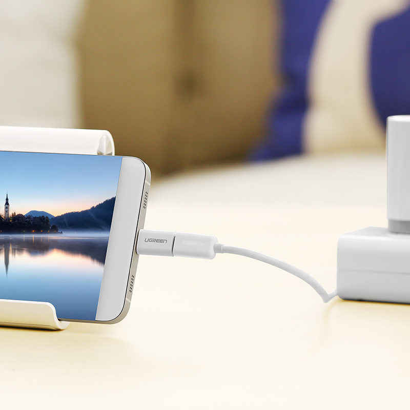 绿联 Type-C转接头 安卓OTG数据线转换器头 Micro USB转USB-C充电线 通用华为荣耀小米手机 小巧款 30864 白