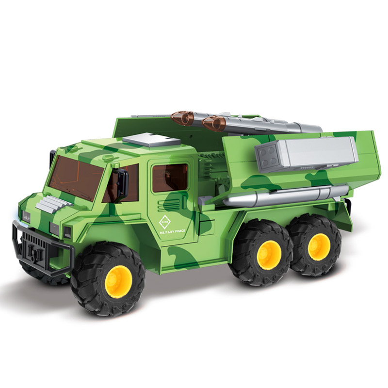 小小部队 暴风战队陆霸装甲车 军事模型 导弹战车 装甲车玩具 儿童