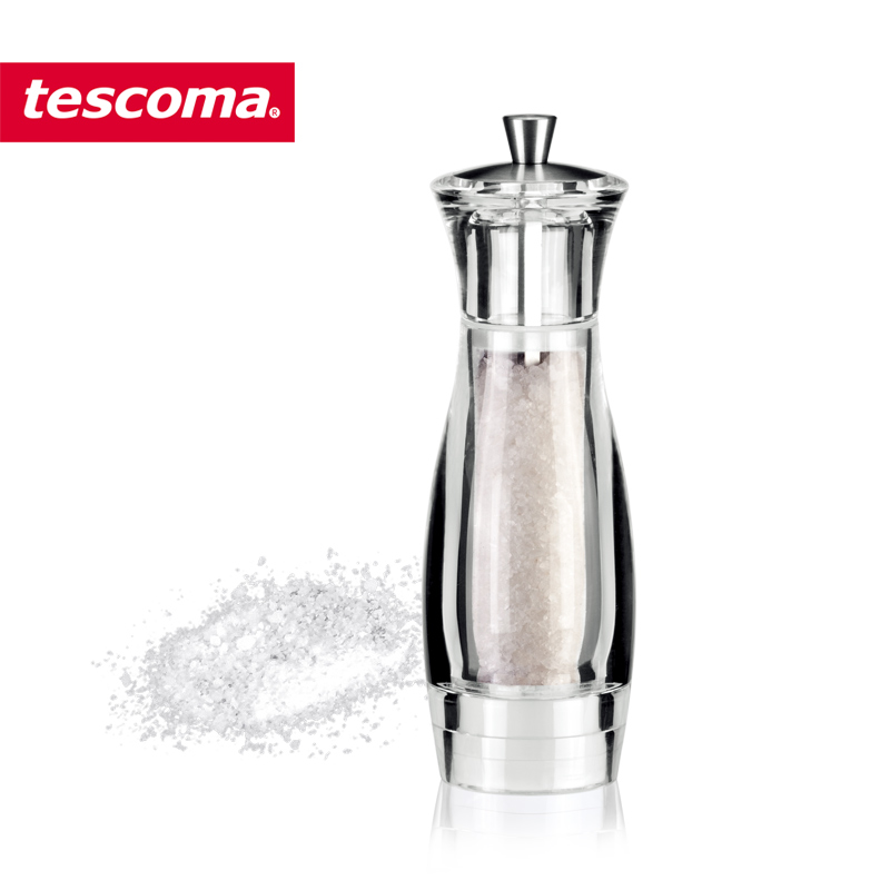 tescoma 捷克 黑胡椒研磨器 花椒海盐绿豆磨碎器 厨房调味瓶罐 白色