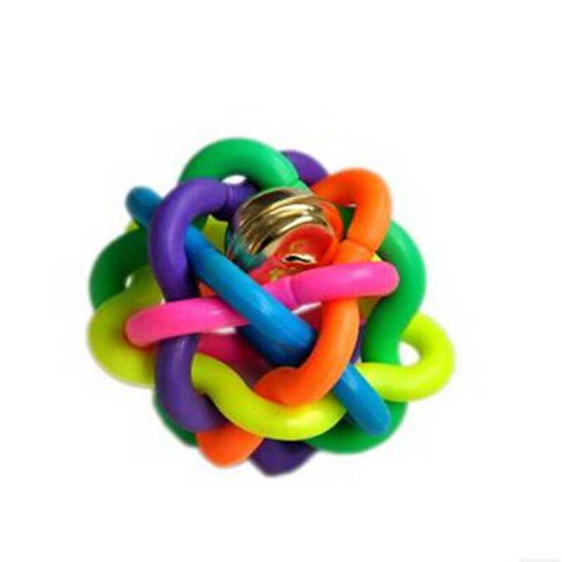 宠物玩具狗狗缠绕球五彩球耐咬球发生球内含铃铛