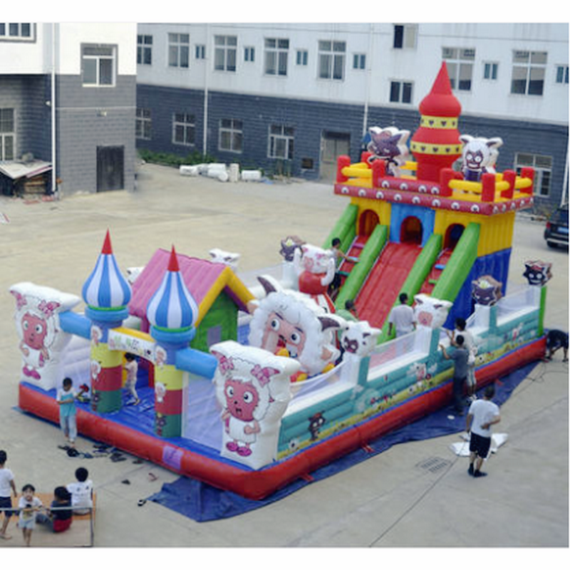 大型户外充气城堡乐园可定做平方儿童游乐场充气蹦跳床高滑梯 12*6=72