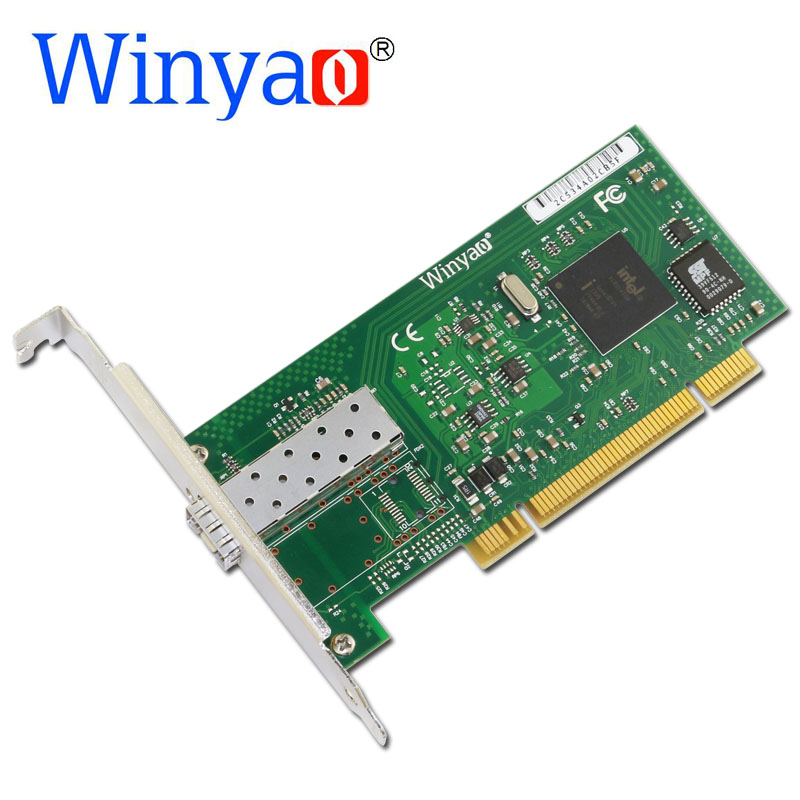 Winyao WY545DF PCI台式机千兆光纤网卡 82545 无盘 8490mf WY545DF