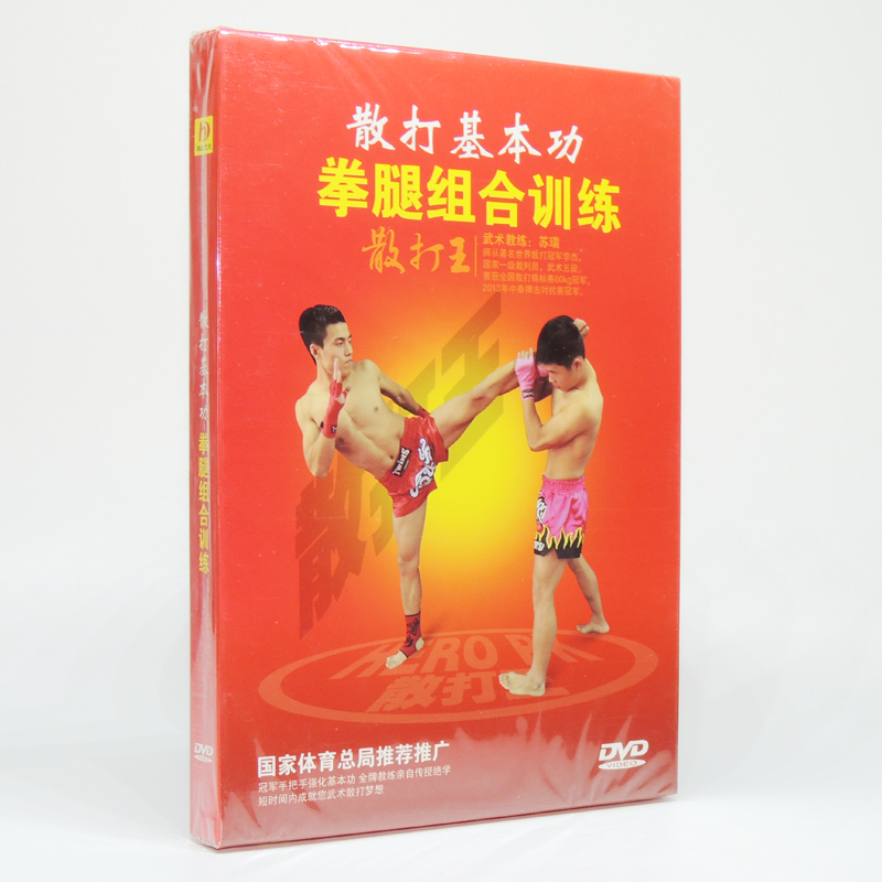 正版 武术光盘 散打基本功之拳腿组合训练dvd 散打王光盘教学