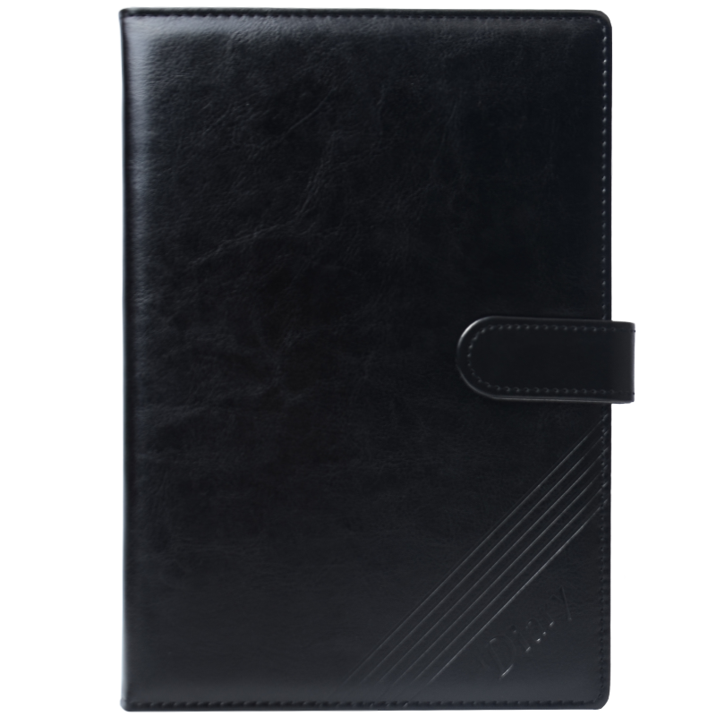 申士（SHEN SHI）A5/25K商務(wù)皮面磁扣平裝本記事本筆記本子日記本辦公會(huì)議本120張1本 黑色j0525 可印LOGO