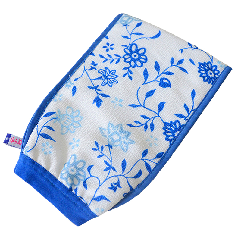 洁神新品 青花瓷系列男女粗砂洗澡搓澡巾 强力双面搓澡手套 青花