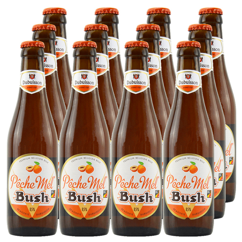 布什比利时原装进口布什桃子啤酒 bush 330ml*12瓶