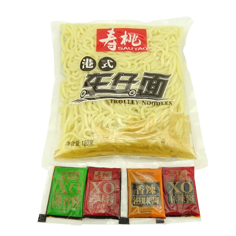 寿桃牌港式车仔面单包180g 配xo滋味酱伴面 7仔7-11车仔面酱料