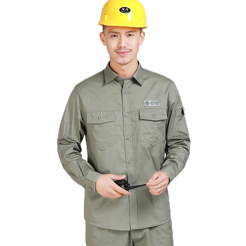 王泽永乐 国家电网工作服套装男夏季薄款长袖电厂电工人纯棉劳保服装