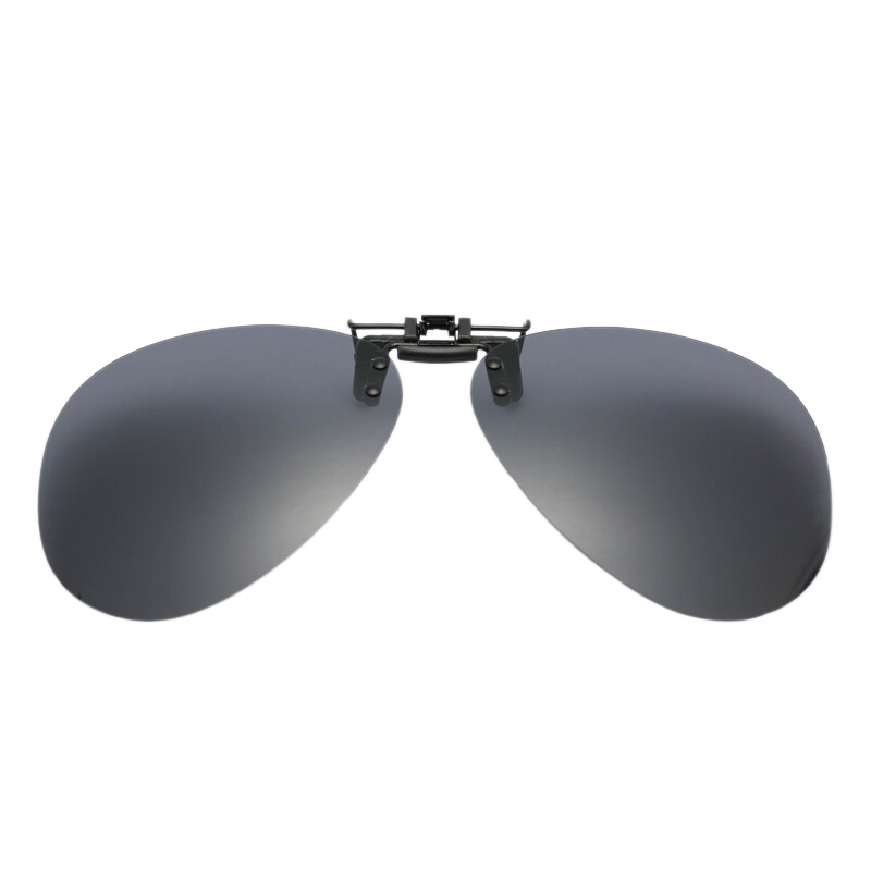 海伦凯勒墨镜夹片 偏光太阳镜夹片男女款驾驶专用防晒开车眼镜 H805C2中性灰片