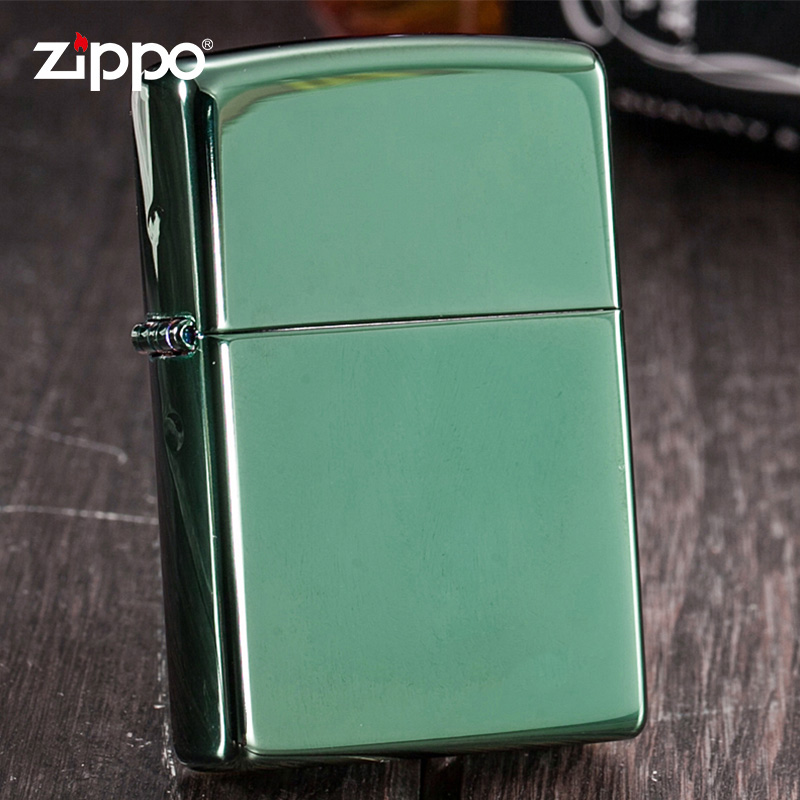 zippo芝宝煤油打火机 防风绿冰墨绿海洋美国原装火机变色龙 28129