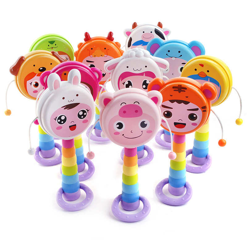 汇乐(huile)十二生肖拨浪鼓 婴儿玩具手摇拨浪鼓