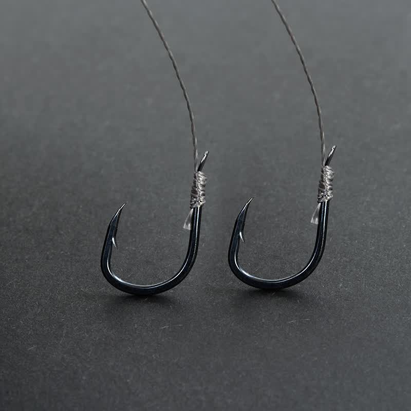 绑好的子线双钩成品 带倒刺伊势尼鱼钩 大力马线-子线双钩(3袋15对钩)