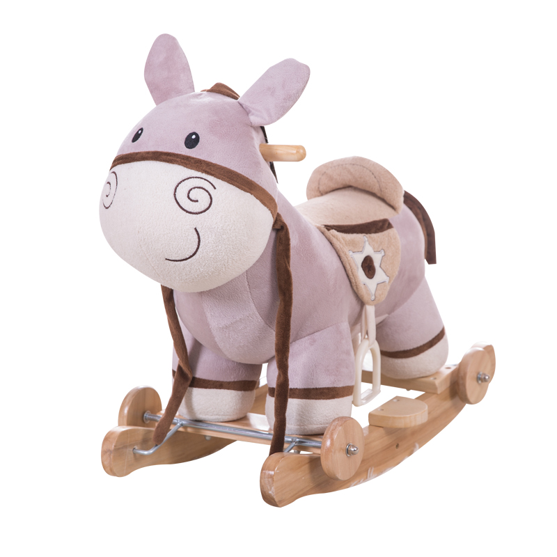 好马毛绒摇马摇摇马两用音乐瑞典马儿童婴儿毛绒玩具生日周岁礼物摇椅