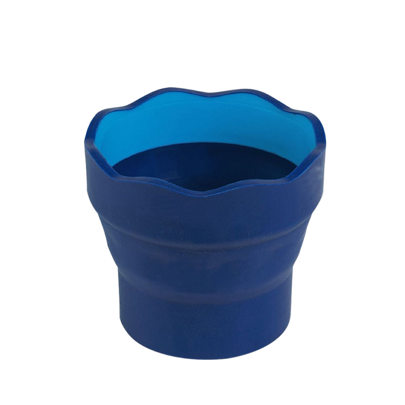 辉柏嘉（Faber-castell）折叠水桶水杯写生画画美术伸缩桶水彩水粉多功能涮笔洗笔桶 蓝色