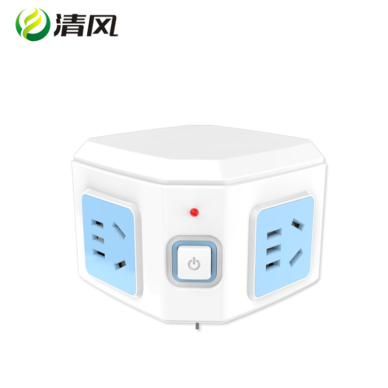 清风(kyfen) usb魔方转换插座/一转四转换插头/转换器插排/无线一转多