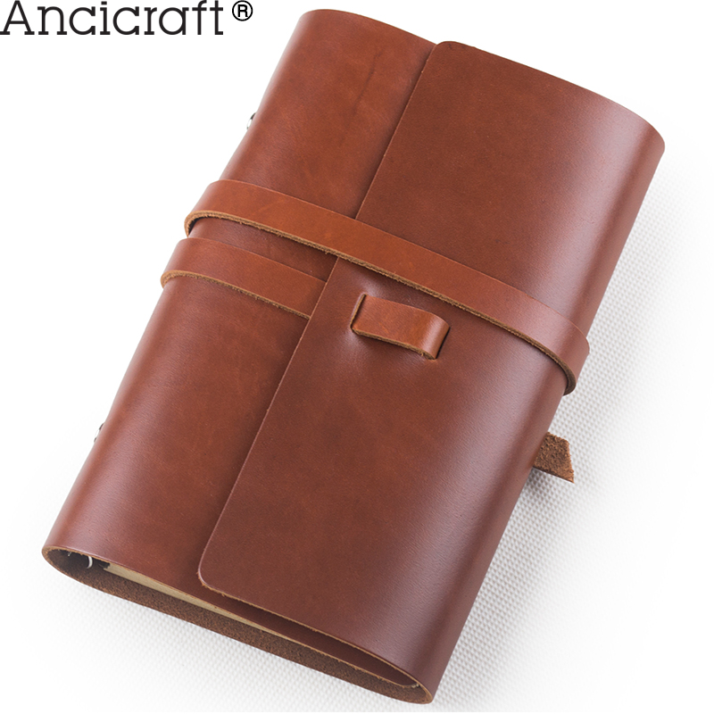 Ancicraft������Ƥ��ҳ���±�ţƤ�ʼǱ�ͷ��ţƤ�ֹ��ռǱ����б������ ��Ʒ�ľ� A6����ɫ��Ƥ������о