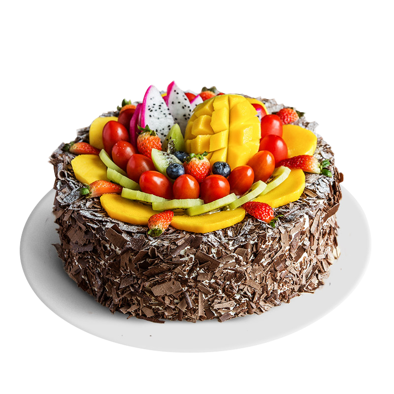 幸福西饼黑森林水果生日蛋糕巧克力榛子酱 全国同城配送 森林果乐4磅