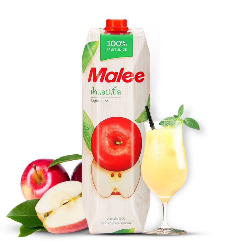 玛丽(malee)泰国原装进口malee玛丽苹果汁1l瓶装水果果汁饮料冲饮品
