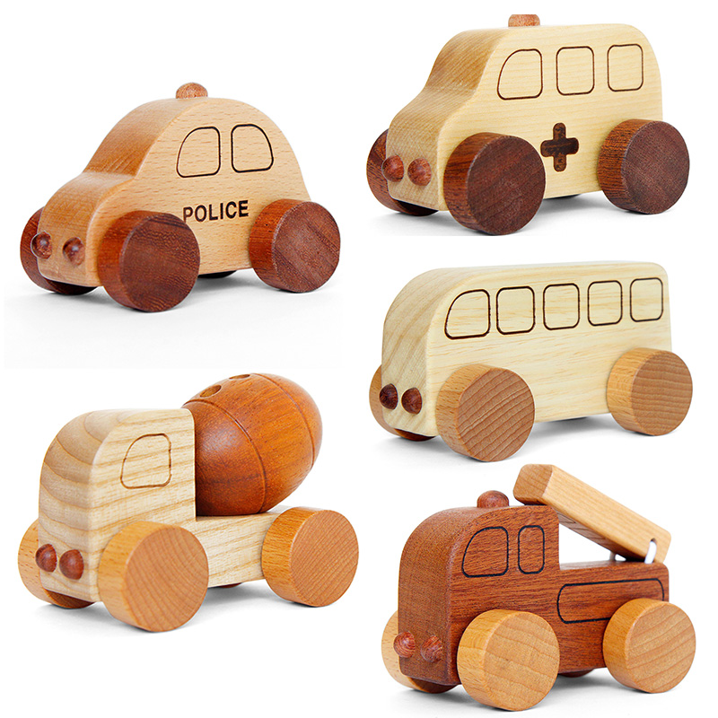 soopsori汽车玩具套装韩国男孩工程车木制宝宝玩具车1-3-6周岁儿童益智新年礼物