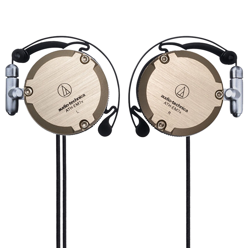 铁三角 EM7X 挂耳式便携耳机 复刻版金属 运动跑步耳机 音乐耳机 香槟金