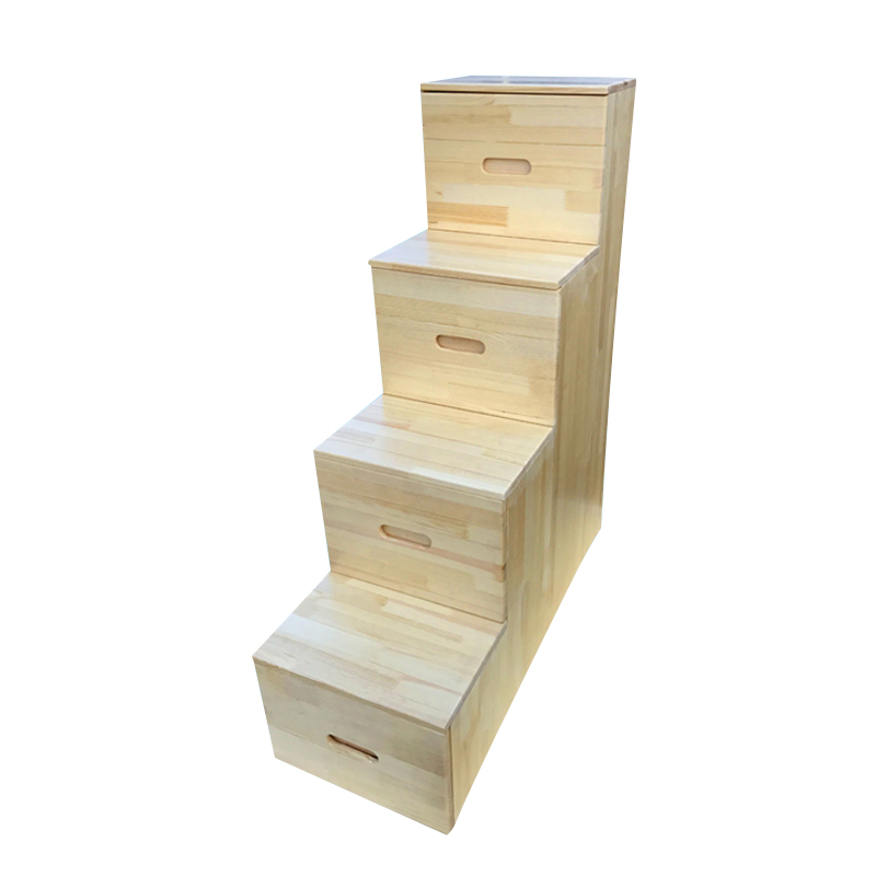 上下床上下铺宿舍家庭用梯柜单卖龙豫家 【原木色】3个踏步,高90长75