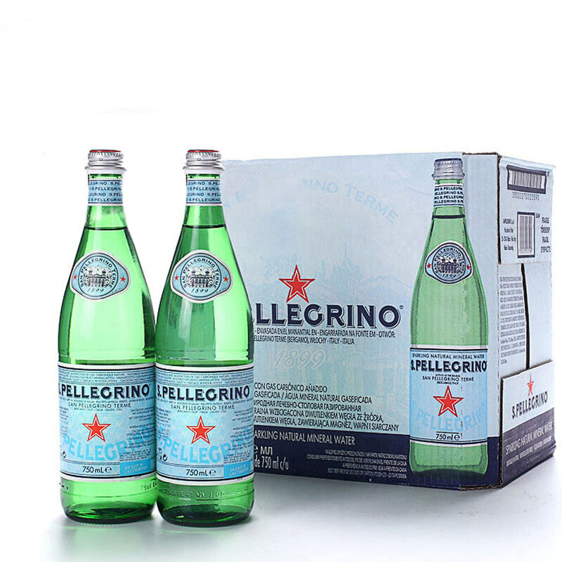 pellecrino)意大利进口天然充气矿泉水气泡水苏打水口感 750ml*12/箱