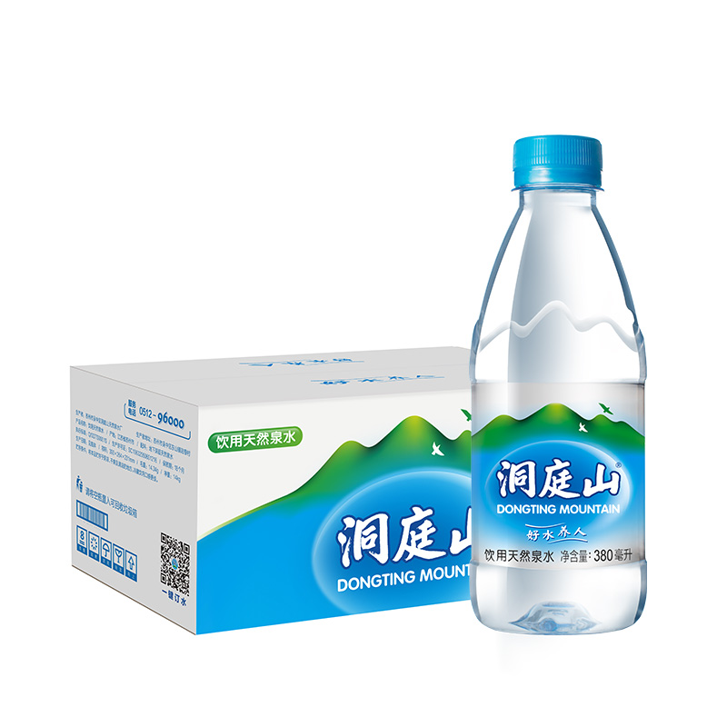 洞庭山 天然泉水380ml*24瓶饮用水整箱pk矿泉水纯净水