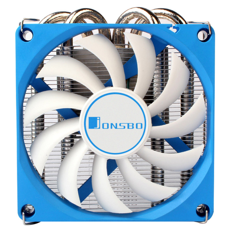 乔思伯（JONSBO）HP400电商版 CPU散热器（多平台/4热管/下吹CPU散热器/PWM智能温控/9CM风扇/附带硅脂）
