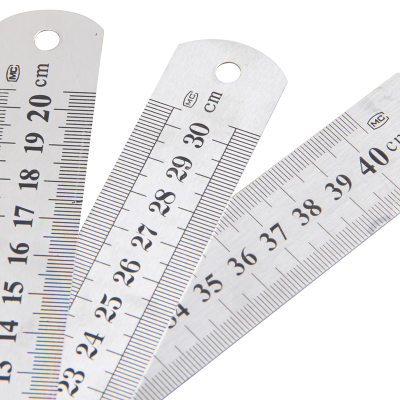 伊东良品 钢直尺 长钢尺 学生尺 不锈钢直尺 办公尺 钢板尺 钢尺 50cm