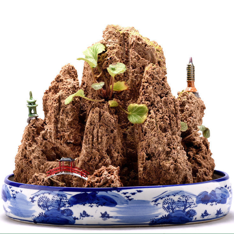 祺匠屋  假山盆景摆件山水景观上水奇石微景观天然奇石原石观赏石礼品
