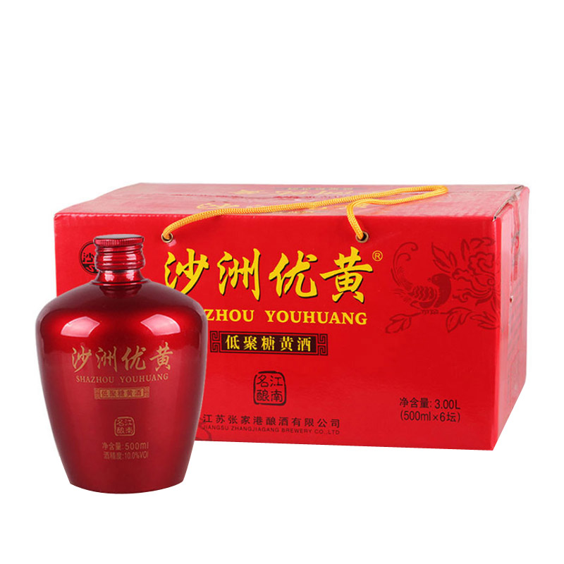 沙洲优黄沙洲优黄-五星小红坛低聚糖黄酒500ml*6瓶