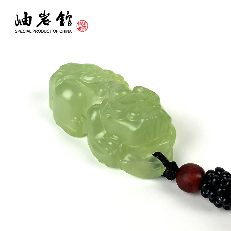 【岫岩馆】 荷玉情缘 岫玉貔貅吊坠 男女款皮丘挂件 玉石皮休玉坠 玉佩 折优随机发货