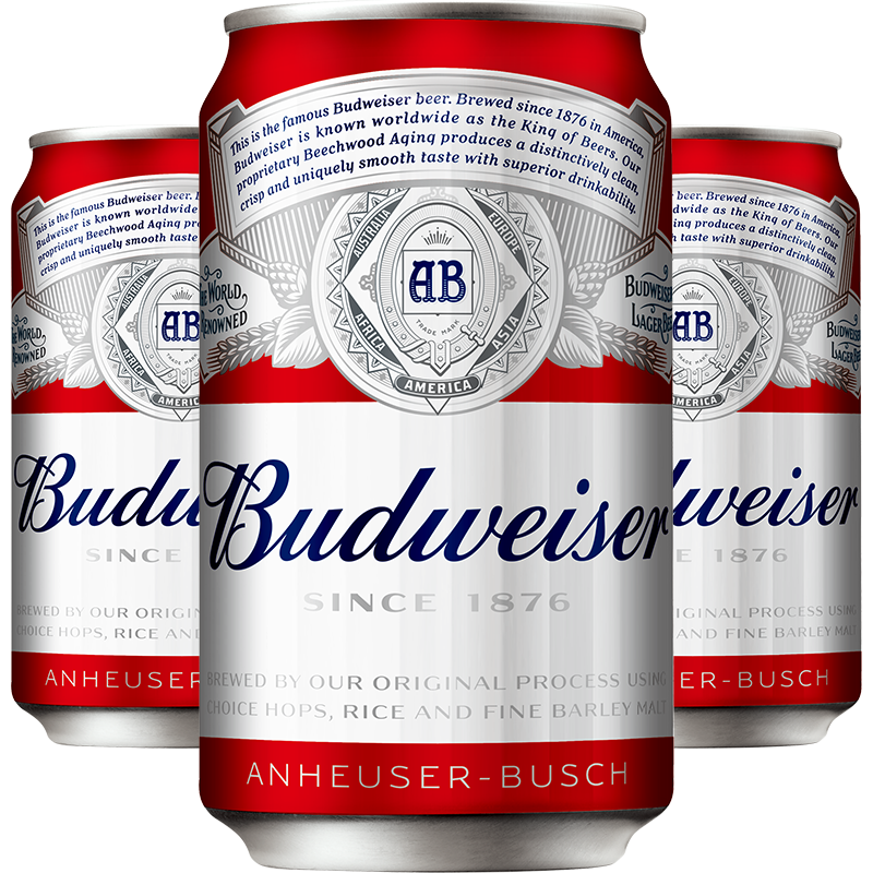 Budweiser 百威 拉格啤酒 经典醇正  330ml*24听 啤酒整箱装