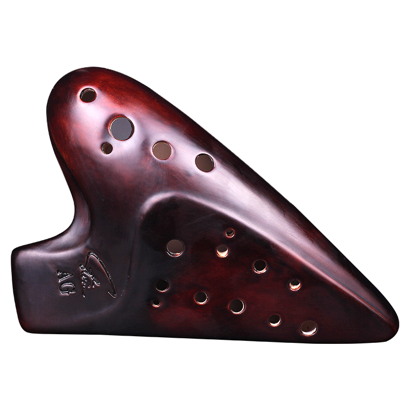 风雅陶笛(feng ya ocarina) 熏烧双管/复管演奏型宽音域中音g调陶笛