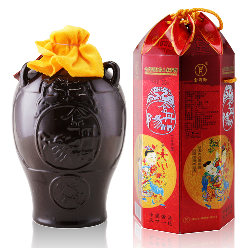 金丹阳黄酒 六年陈14.5°富贵人家半甜型糯米黄酒 陶坛装黄酒1280ml