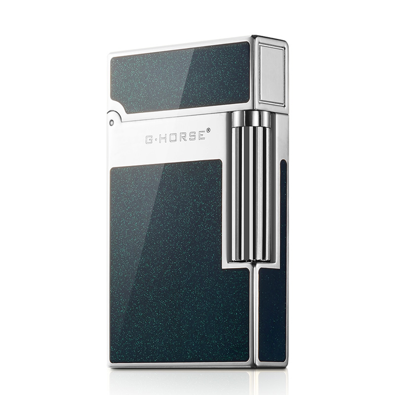 神骏(ghorse)法国高端复古个性纯黄铜清脆砂轮充气体朗声打火机男防风