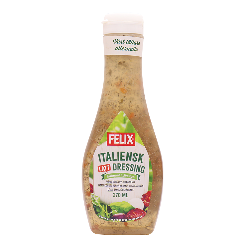 FELIX 菲力斯 瑞典进口 菲力斯（FELIX）意式调味酱 咸味0脂肪 水果蔬菜沙拉酱 无脂肪色拉酱370ml
