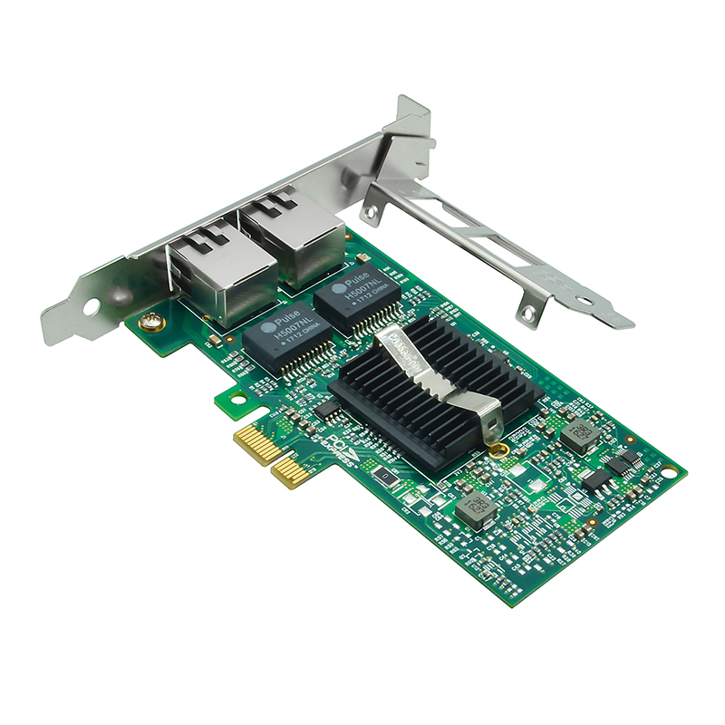 狼天下（LANGTEK） PCI-E千兆双口服务器网卡英特尔82575芯片软路由ROS 千兆双电口网卡RJ45