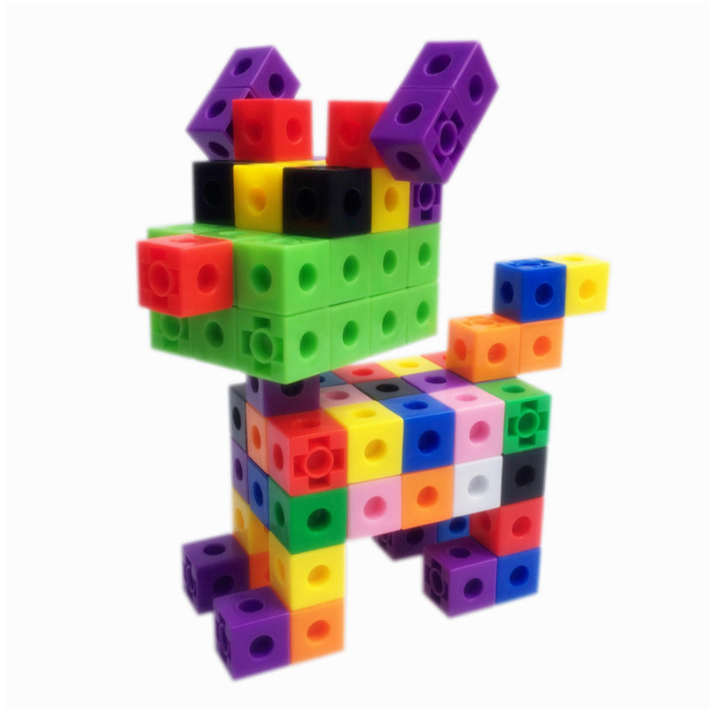 六面立体小方块积木计数拼装拼插早教儿童玩具