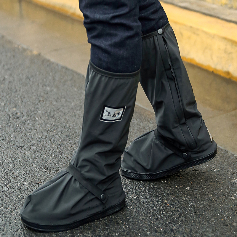 雨易思 高筒防水鞋套 徒步防滑防沙脚套 户外男女雨天骑行防雨鞋套靴套 黑色 XL怎么样,好用不?