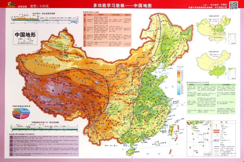 多功能学习垫板(中国地图)